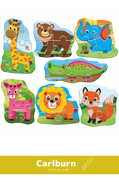 Özel Üretim Zeka Geliştirici Eğitici Çocuk El Göz Koordinasyonu My Best Puzzle Hayvanlar - 2