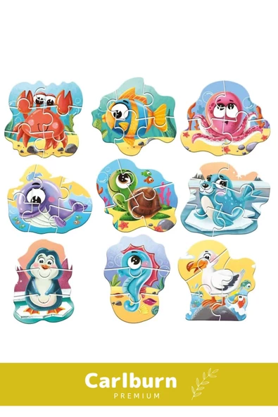 Özel Üretim Zeka Geliştirici Eğitici Çocuk El Göz Koordinasyonu  My Best Puzzle Okyanus Hayvanları - 2