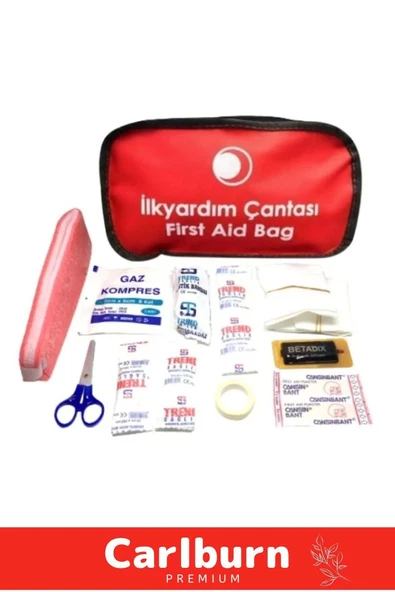 Özel Üretim Acil Müdahale Ev Iş Yeri Araba Okul Deprem Ecza Ilk Yardım Bez Çantalı Set - 3