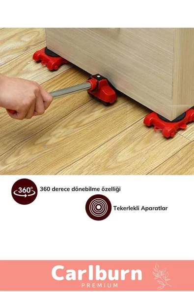 Özel Üretim Abs Plastik Tekerlekli Basit Ağır Beyaz Eşya Mobilya Kaydırma Aleti Aparatı Krikolu Set - 6