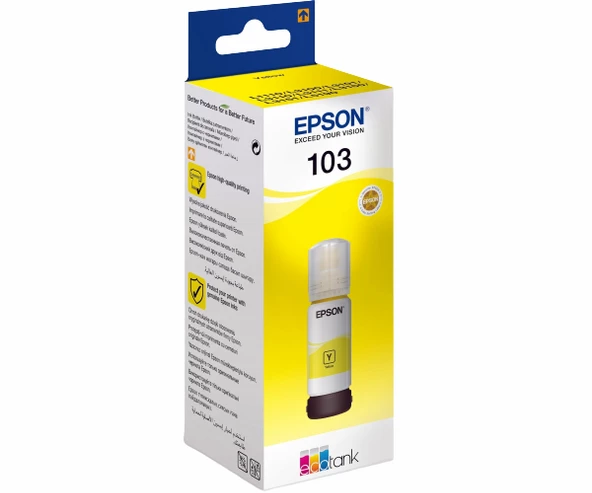 Epson 103 L3110/L3111/L3150/L3151 65 ml Sarı Mürekkep Kartuşu