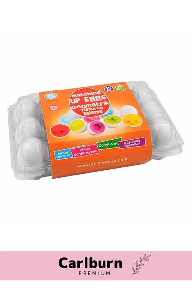 Özel Üretim Zeka Geliştirici Eğitici Çocuk El Göz Kordinasyonu Geometrik Yumurta Eşleme Oyunu 15'li - 3