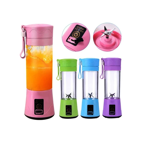 MATARA MODELİ TAŞINABİLİR USB ŞARJLI BLENDER 380ML. (4593)