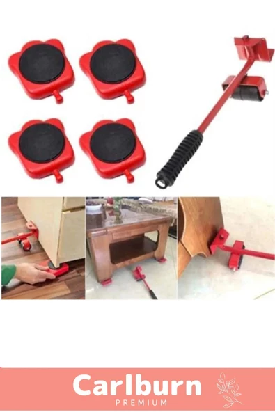 Özel Üretim Abs Plastik Tekerlekli Basit Ağır Beyaz Eşya Mobilya Kaydırma Aleti Aparatı Krikolu Set - 3