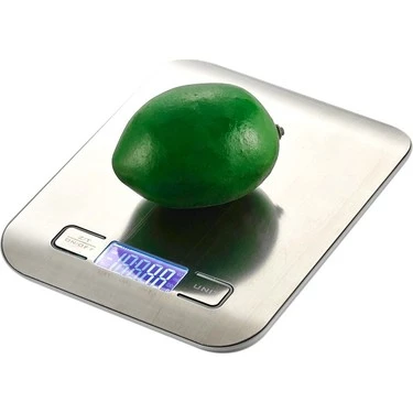 DİJİTAL PLATİN YUVARLAK MUTFAK TERAZİSİ 5KG. TF-1002 (4593)