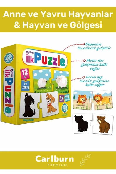 Özel Üretim Zeka Geliştirici Eğitici Çocuk El Göz Koordinasyonu  My First Puzzle 48 Parça