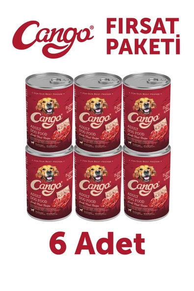 Cango Yetişkin Yaş Köpek Maması Kuzu Etli 415Gr 6Lı