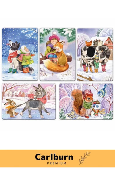 Özel Üretim Duyusal Gelişim Görsel Algı Eğlenceli Öğrenme Çocuk Hisset Tanı Kış Eğitim Kartları - 2