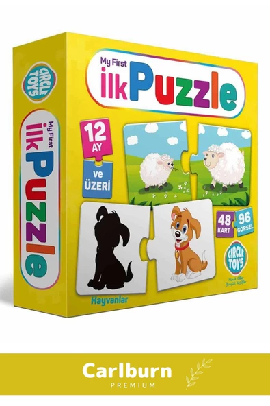 Özel Üretim Zeka Geliştirici Eğitici Çocuk El Göz Koordinasyonu  My First Puzzle 48 Parça - 3