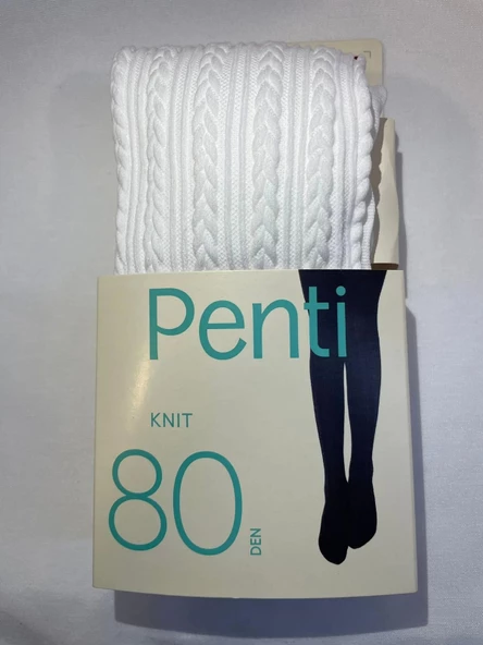 PENTİ PRETTY KNIT 80 DEN KÜLOTLU ÇORAP BEYAZ 11-13 YAŞ