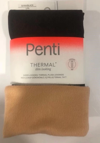 PENTİ THİN LOOKİNG THERMAL TAYT ÇORAP SİYAH L-XL - 2