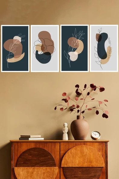 Veraart 4 Parça Çerçeve Görünümlü Mdf Bohem Tablo Seti - 2