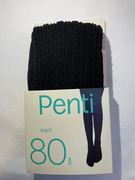 PENTİ PRETTY KNIT 80 DEN KÜLOTLU ÇORAP SİYAH 6-8 YAŞ ürün görseli
