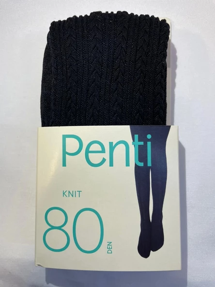 PENTİ PRETTY KNIT 80 DEN KÜLOTLU ÇORAP SİYAH 6-8 YAŞ - Resim 3