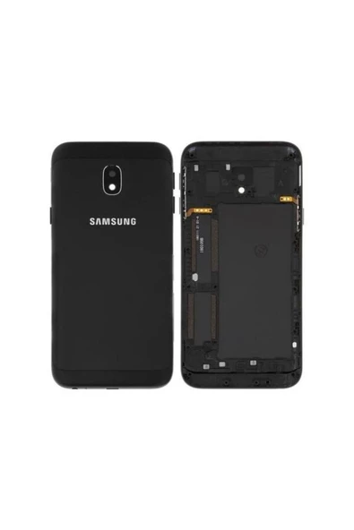 EMXTECH  Samsung Galaxy J330 Uyumlu Arka Kasa Full Pil Kapağı Siyah J3 Pro 2017