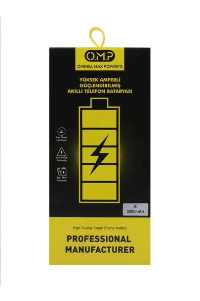 EMXTECH  Iphone X Uyumlu Yüksek Amperli Güçlendirilmiş Batarya 3300 Mah (tamir Seti Ve Pil Bandı)