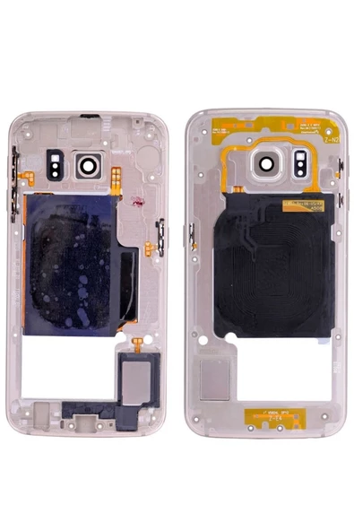 EMXTECH  Samsung Galaxy S6 Orta Kasa Arka Kapak Gold G920f