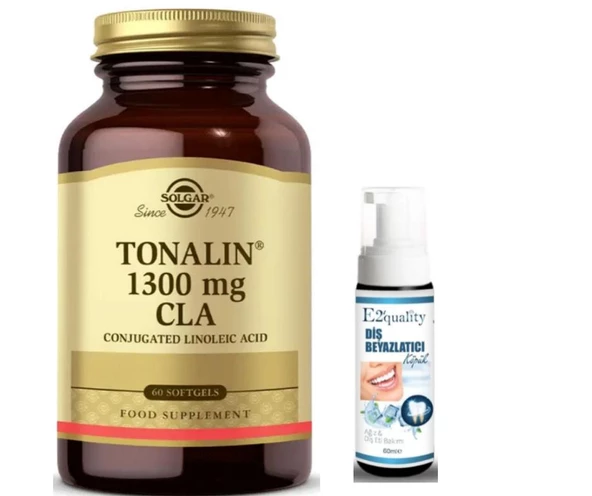 Solgar Tonalin Cla 1300 Mg 60 Yumuşak Jelatin Kapsül - Diş Beyazlatıcı Köpük Hediye