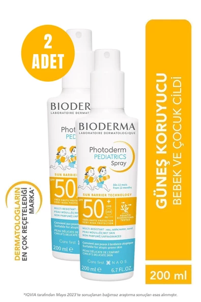 Bioderma Photoderm Pediatrics Spray SPF50+ 200 ml 2 Adet