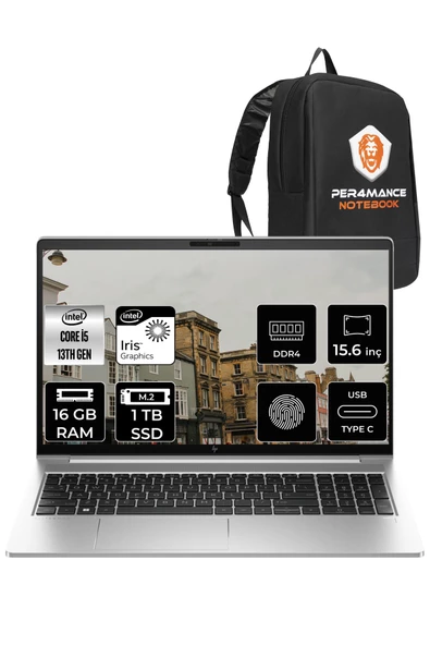 HP Elitbook 650 G10 i5 1335U 16GB RAM 1TB SSD 15.6'' FHD FDOS 725N9EA & PER4 ÇANTA