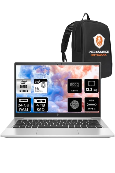 HP Elitebook 630 G9 i5 1235U 24GB RAM 4TB SSD 13.3'' FHD FDOS 6S6Y3EA & PER4 ÇANTA