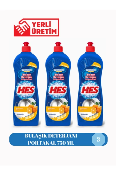 Hes  BULAŞIK DETERJANI PORTAKAL 750 ML 3 ADET