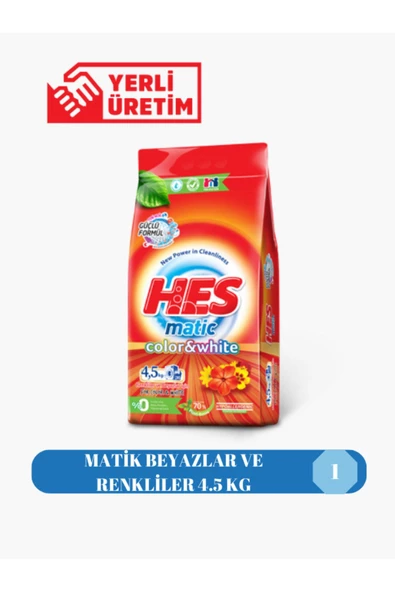 Hes  MATİK BEYAZLAR VE RENKLİLER 4.5 KG