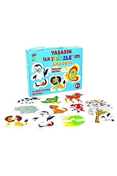 Laço Puzzle Lc080 Anaokulu 16 Şirin Hayvan 48 Prç