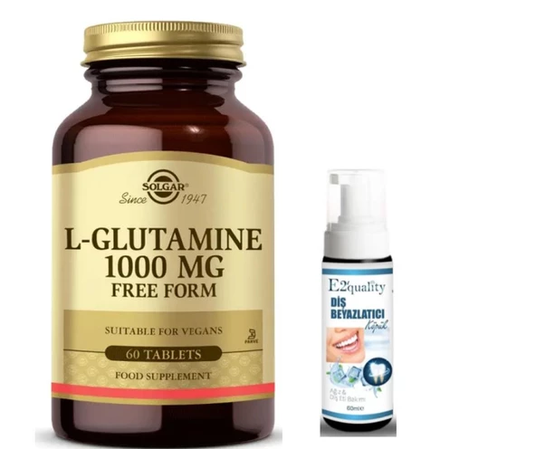 Solgar L-Glutamine 1000 mg 60 Tablet - Diş Beyazlatıcı Köpük Hediye