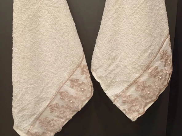 NİVEMESHOME BATİK MOONS PUDRA NAKIŞLI HAVLU - 2