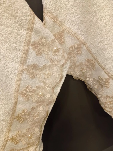 NİVEMESHOME BATİK MOONS KAHVE NAKIŞLI HAVLU - 2