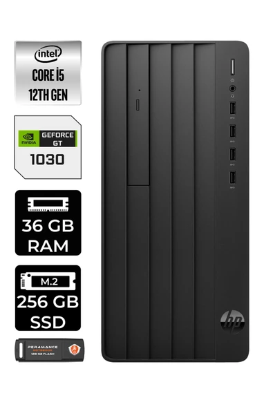 HP PRO TOWER 290 G9 E6D3A5EA581 i5 12500 36GB RAM 256GB SSD GT1030 4GB W11P MASAÜSTÜ BİLGİSAYAR