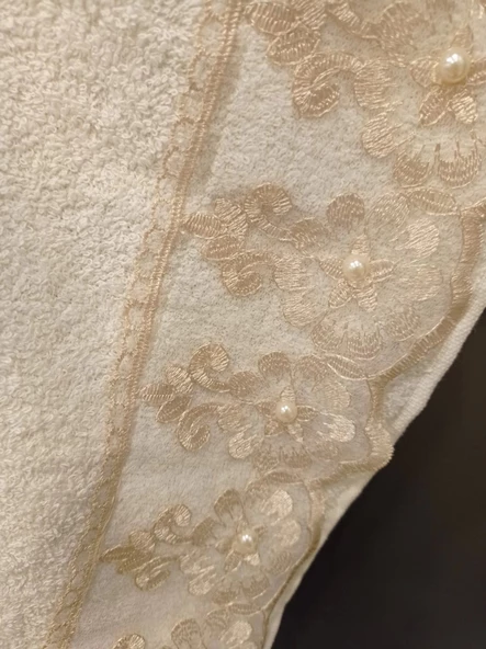 NİVEMESHOME BATİK MOONS KAHVE NAKIŞLI HAVLU - 3