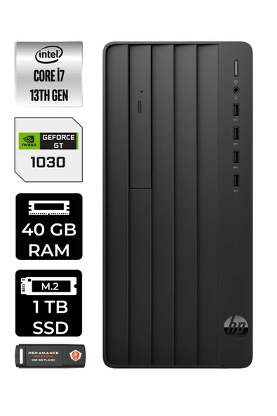 HP PRO TOWER 290 G9 E8T2X1ES588 i7 13700 40GB RAM 1TB SSD GT1030 4GB W11P MASAÜSTÜ BİLGİSAYAR
