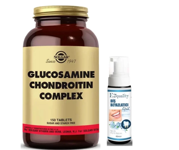 Solgar Glucosamine Chondroitin Complex 150 Tablet - Diş Beyazlatıcı Köpüğü Hediye