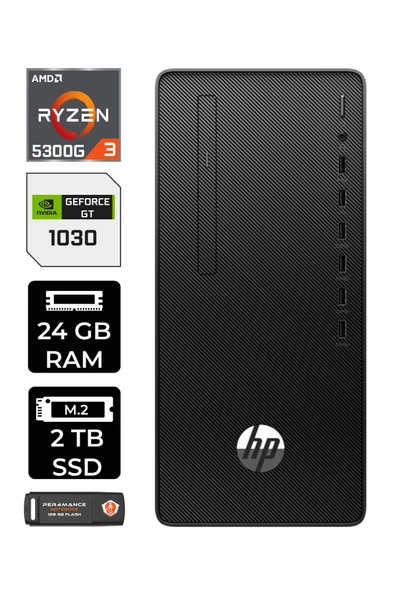 HP PRO TOWER 295 G9 E6D391EA524 R3 5300G 24GB RAM 2TB SSD GT1030 4GB W11H MASAÜSTÜ BİLGİSAYAR