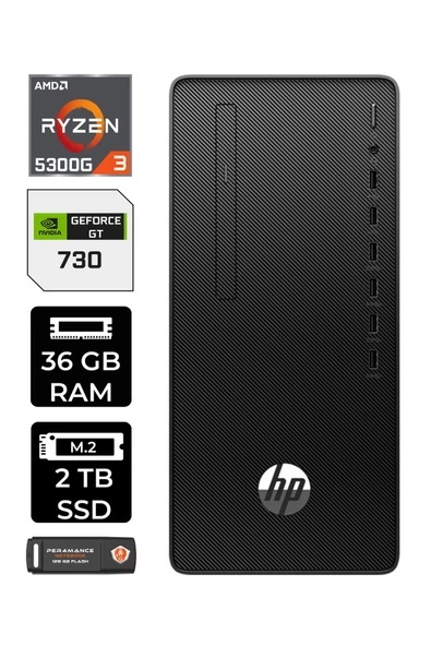 HP PRO TOWER 295 G9 E6D391EA384 R3 5300G 36GB RAM 2TB SSD GT730 4GB W11H MASAÜSTÜ BİLGİSAYAR ürün görseli