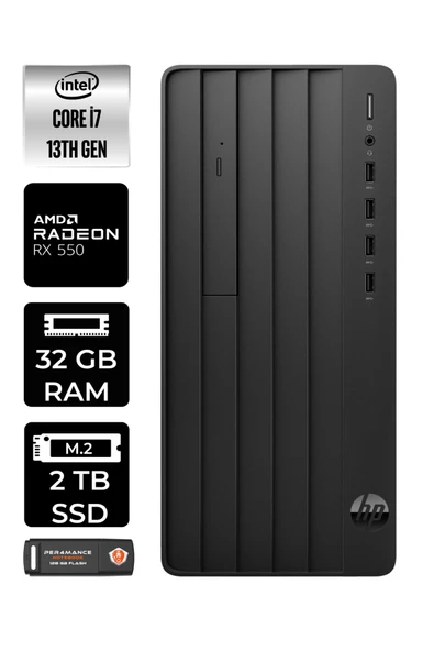 HP PRO TOWER 290 G9 E8T2X1ES179 i7 13700 32GB RAM 2TB SSD RX550 4GB FDOS MASAÜSTÜ BİLGİSAYAR