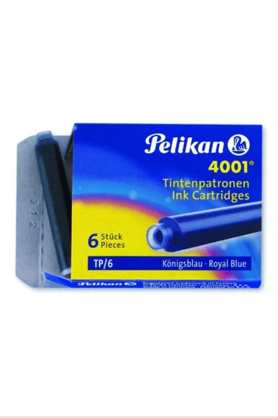 Pelikan Dolmakalem Kartuşu 4001 Küçük Mavi 6'lı