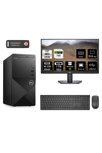 Dell VOSTRO 3910 MN3910D363 i5 12400 16GB RAM 1TB SSD GT730 4GB 21.5" W11H MASAÜSTÜ PC