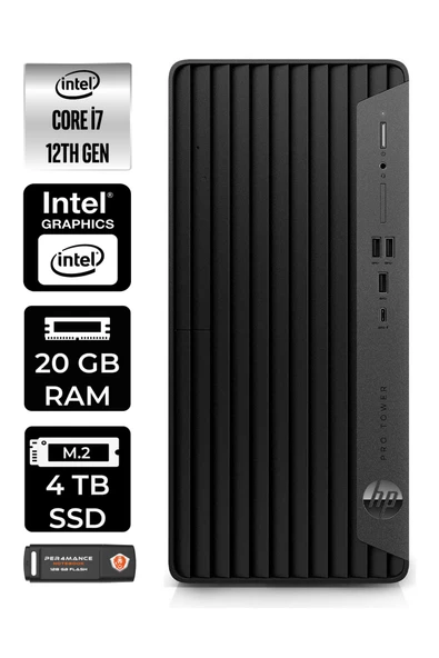HP PRO TOWER 400 G9 E6U3M9EA070 i7 12700 20GB RAM 4TB SSD W11H MASAÜSTÜ PC & PER4 BELLEK