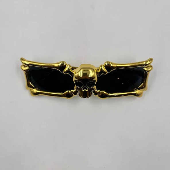 Halloween Plastik İskelet Kemik Model Gözlük Gold - Resim 2