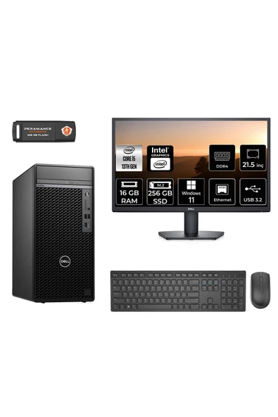 Dell OPTILEX 7010 MNO7010D111 i5 13500 16GB RAM 256GB SSD 21.5" W11P MASAÜSTÜ PC ürün görseli