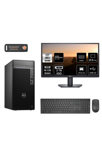 Dell OPTILEX 7010 MNO7010D164 i5 13500 16GB RAM 2TB SSD RX550 4GB 21.5" FDOS MASAÜSTÜ PC