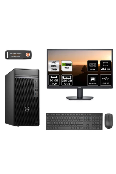 Dell OPTILEX 7010 MNO7010D316 i5 13500 20GB RAM 256GB SSD GT730 4GB 21.5" FDOS MASAÜSTÜ PC