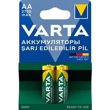 Varta 2700mAH 1.2v AA Şarjlı Kalem Pil 2li Ambalaj