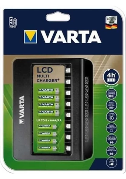 57681 Varta LCD Multi Şarj Cihazı 8xAAA-AA