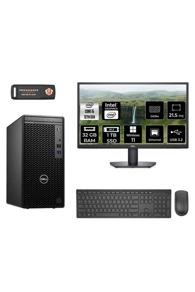 Dell OPTILEX 3000 MNO3000D078 i5 12500 32GB RAM 1TB SSD 21.5" W11H MASAÜSTÜ PC