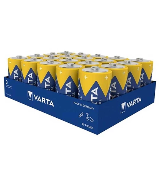 Varta 4020 Endüstriyel Alkalin D Size Büyük Boy Pil 20Li