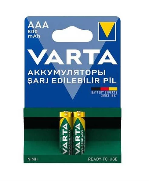Varta 56703 800mAh AAA Şarj Edilebilir İnce Pil 2li Ambalaj